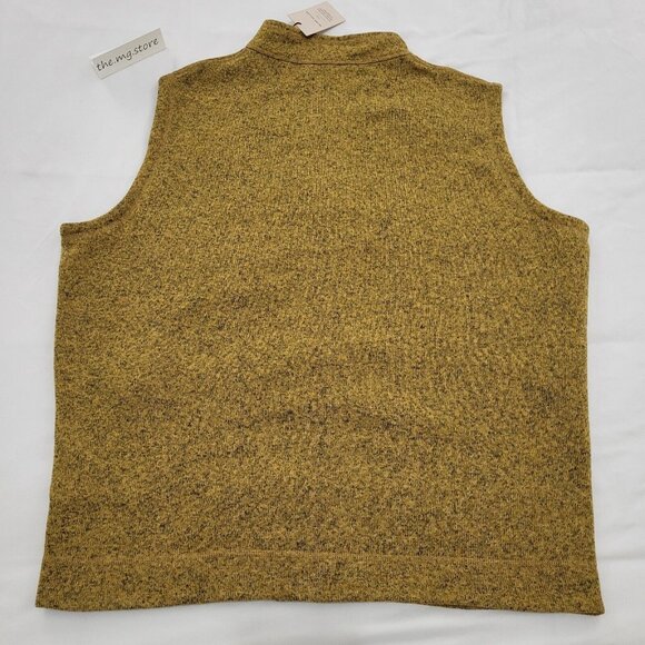 Peter Millar Crown Mens Sweater Fleece Full-Zip Vest XL Yellow $150 NWT - Picture 2 of 5